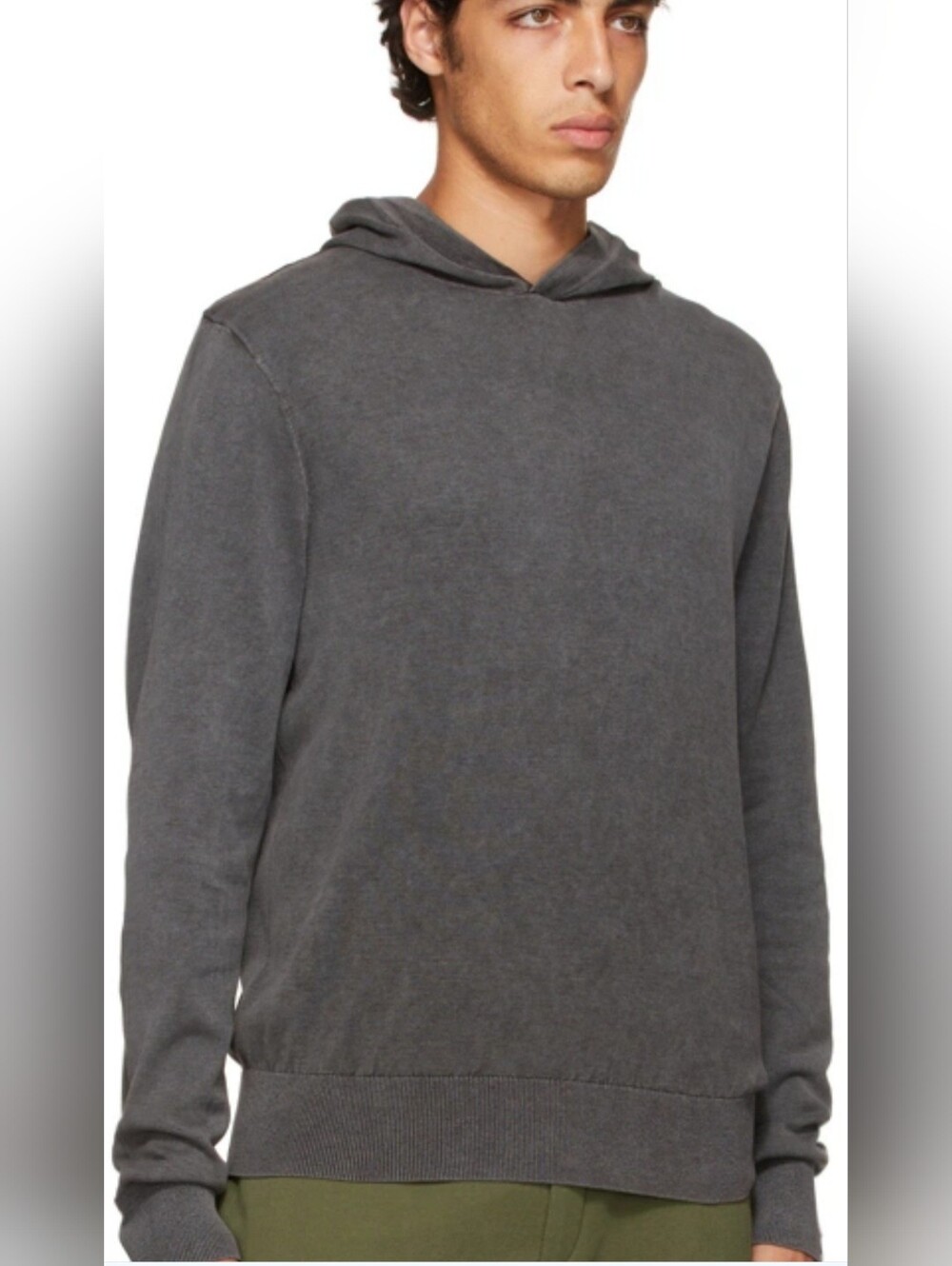 RAG & BONE Men's Charcoal Hooded Long-Sleeve Shirt - Classic Casual